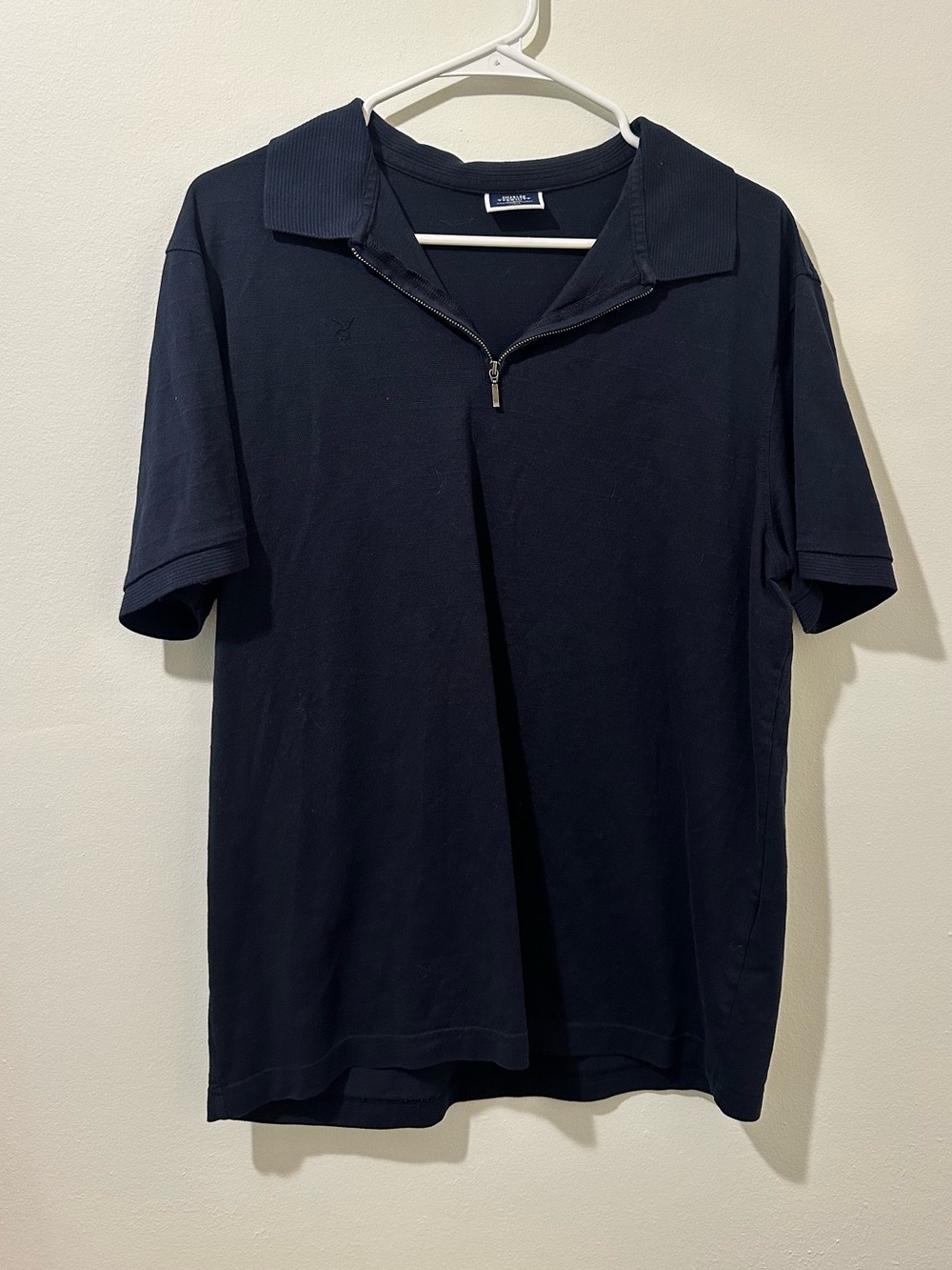 Charles Tyrwhitt Navy Half-Zip Polo